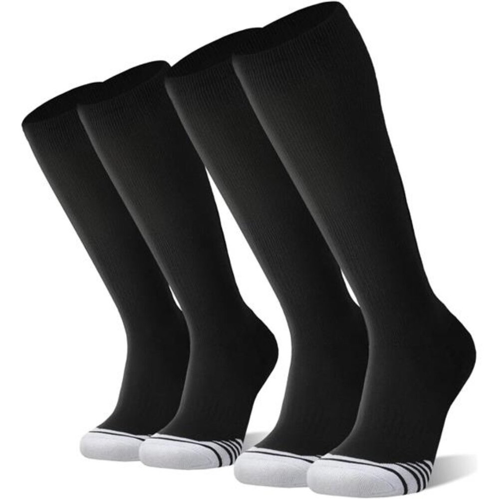 FITRELL 2/3 Pack Baseball Soccer Softball Socks for Kids Youth Men & Women